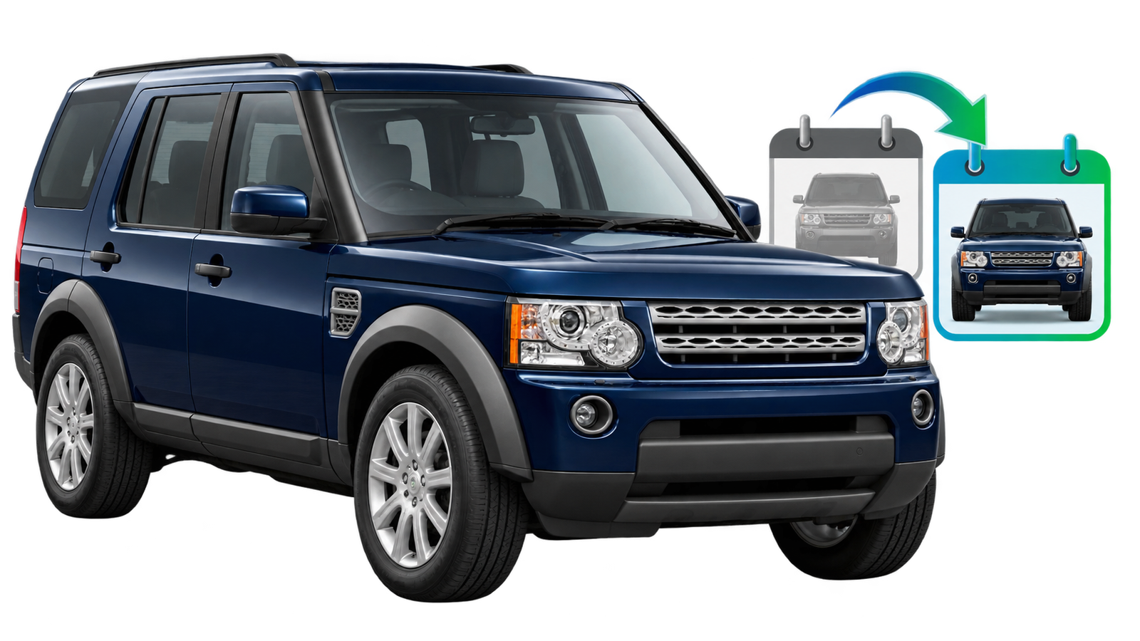 Illustrative HMC Discovery guide artwork — not a genuine vehicle photograph.